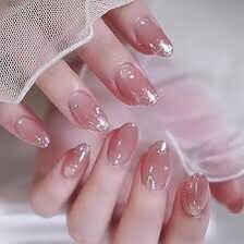 Gradient Rainbow Flowing Sand nails