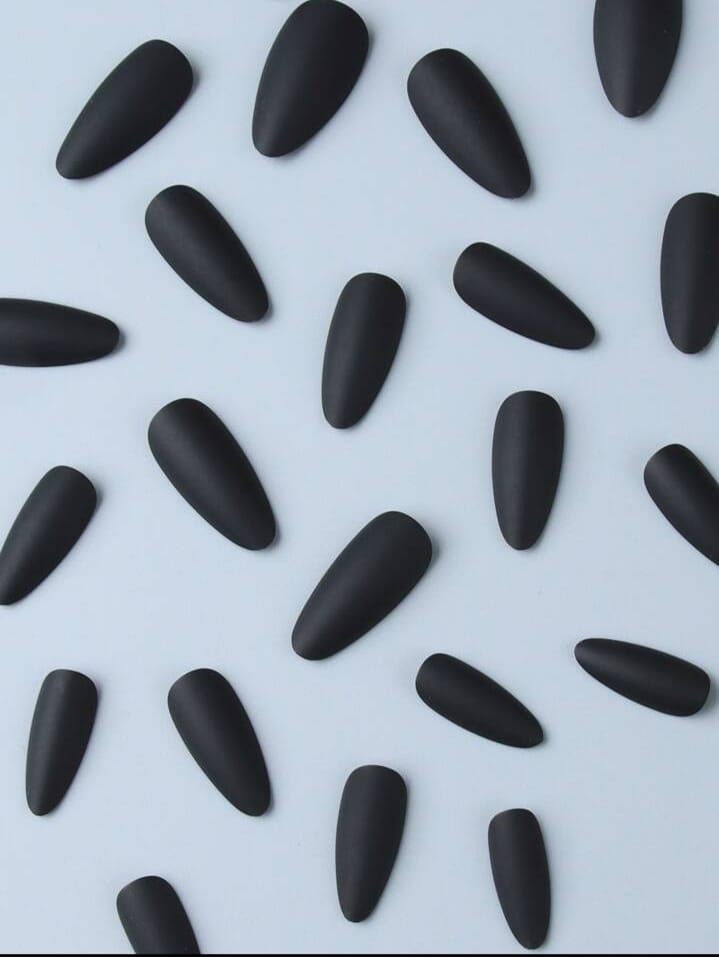 Long Almond Black Matte