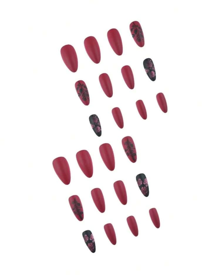 Almond Shaped Red Matte Finish