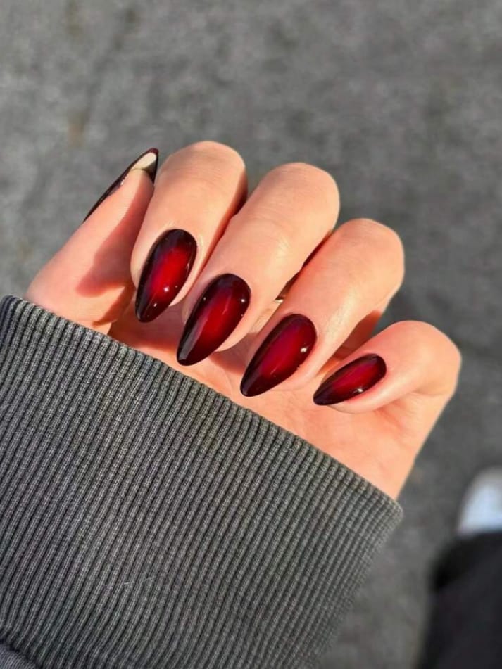 Ombre Black Press-On Nails