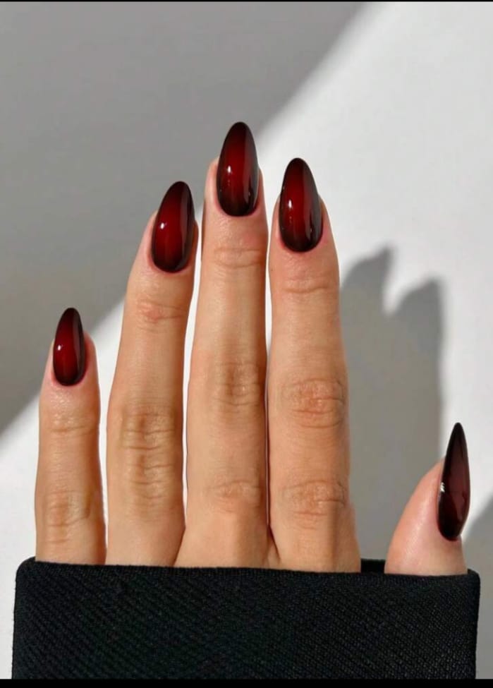 Ombre Black Press-On Nails